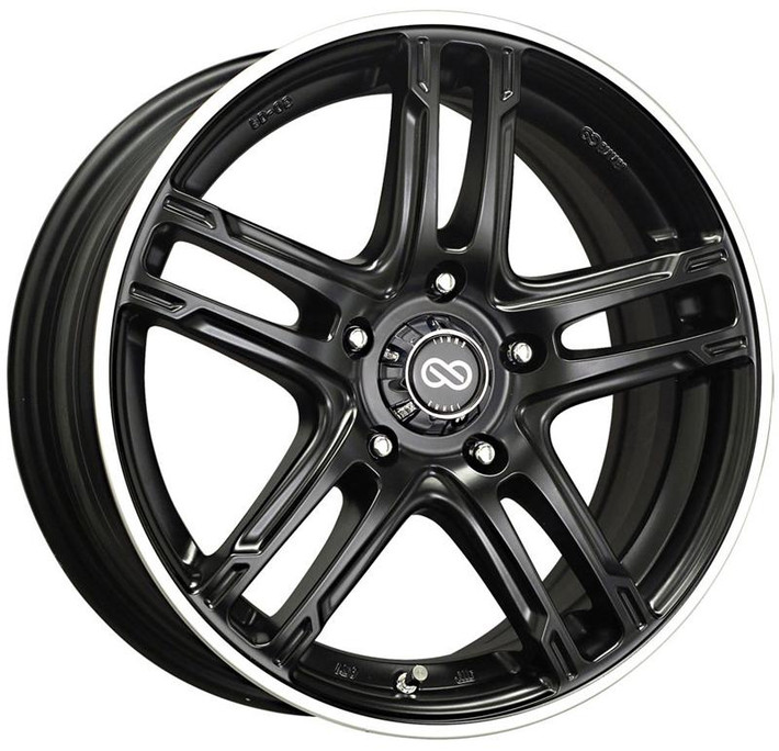 Enkei FD-05 18X7.5 5x114.3 53mm Offset 72mm Bore Black Machined Wheel (MOQ 40) - 434-875-6553BKM Photo - Primary