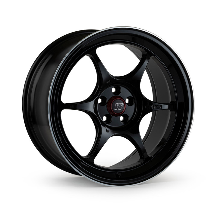 Enkei PF06 19x10 5x112 38mm Offset 75mm Bore Black Machined Wheel (MOQ 40) - 545-910-4438BKM Photo - Primary