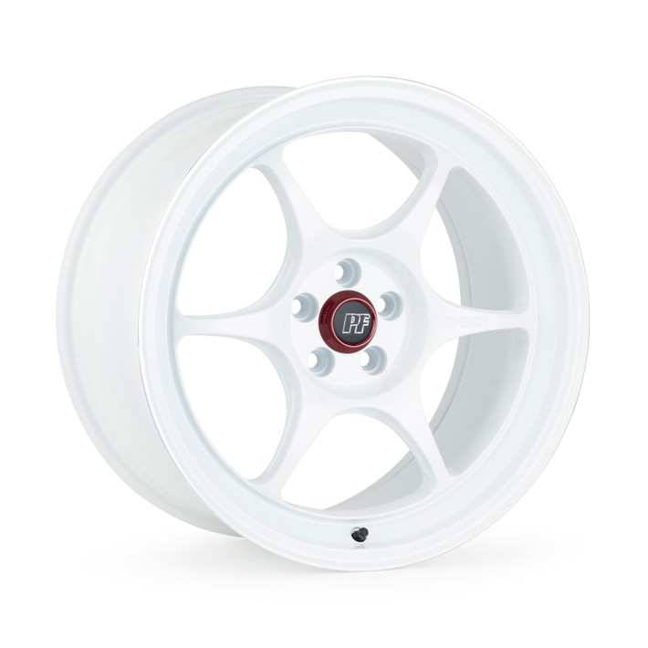 Enkei PF06 19x9 5x112 27mm Offset 75mm Bore White Wheel w/ Machined Lip (MOQ 40) - 545-990-4427WM Photo - Primary