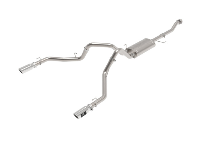 aFe 21-26 Ford F150 Tremor Vulcan Series 3IN 304SS Cat-Back Exhaust Dual Rear Exit w/Polished Tip - 49-33157-P Photo - Primary