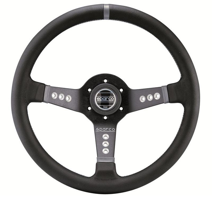 Sparco Steering Wheel L777 Leather Black - 015L800PL Photo - Primary