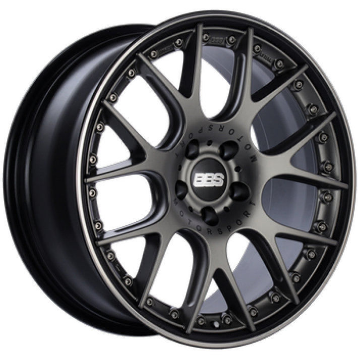 BBS CH-RII 21x9.5 5x112 ET30 PFS Platinum Center Black Rim SS Rim Protector Wheel w/Motorsport Etch - CH614PBPO-MTSP Photo - Primary