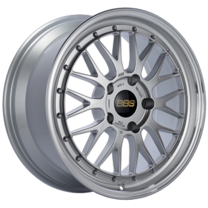 BBS LM 18x8 5x114.3 ET40 Diamond Silver Center Diamond Cut Lip Wheel - 82mm PFS/Clip Required - LM080DSPK User 1