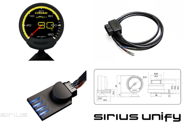 GReddy Sirius OBD Set (Water Unify) - 74mm - 16001761 User 1
