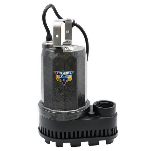 Raised - SCF33 1/3 HP Sump Pump Convertible Base (PUMP ON)