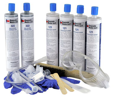 Emecole 121/322 Premium Epoxy - 10' D-I-Y Crack Repair Kit / Easy Peel ...