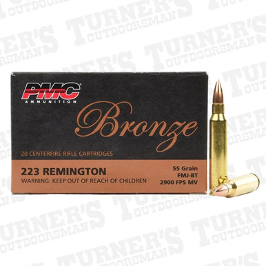 Bulk PMC Bronze - Bulk Rifle - Bulk 55 Grain  FMJ-BT 500 Rounds Ammo