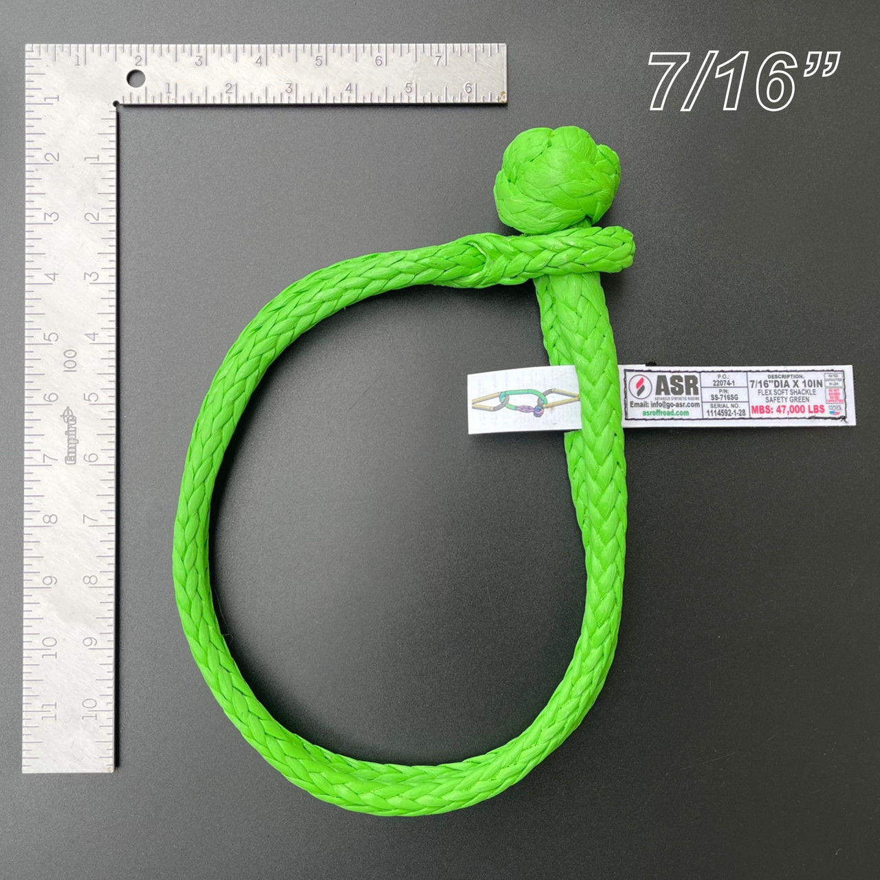 7/16" dia. Flex Soft Shackle (MTS 47,000 Lbs)