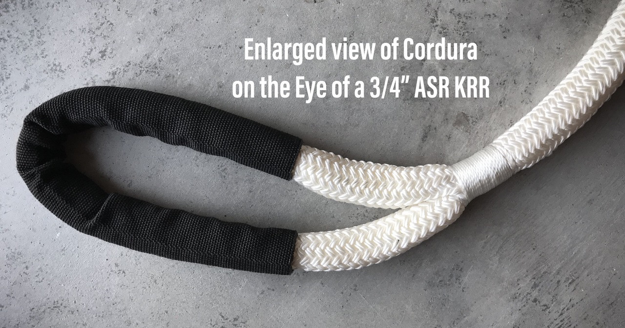 Enlarged view of the Cordura covered Eye of a 3/4" ASR KRR