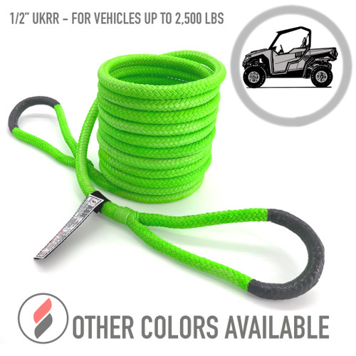 1/2" Ultimate Kinetic Recovery Rope (7,400 lb MTS, 2,500 lb WLL)
