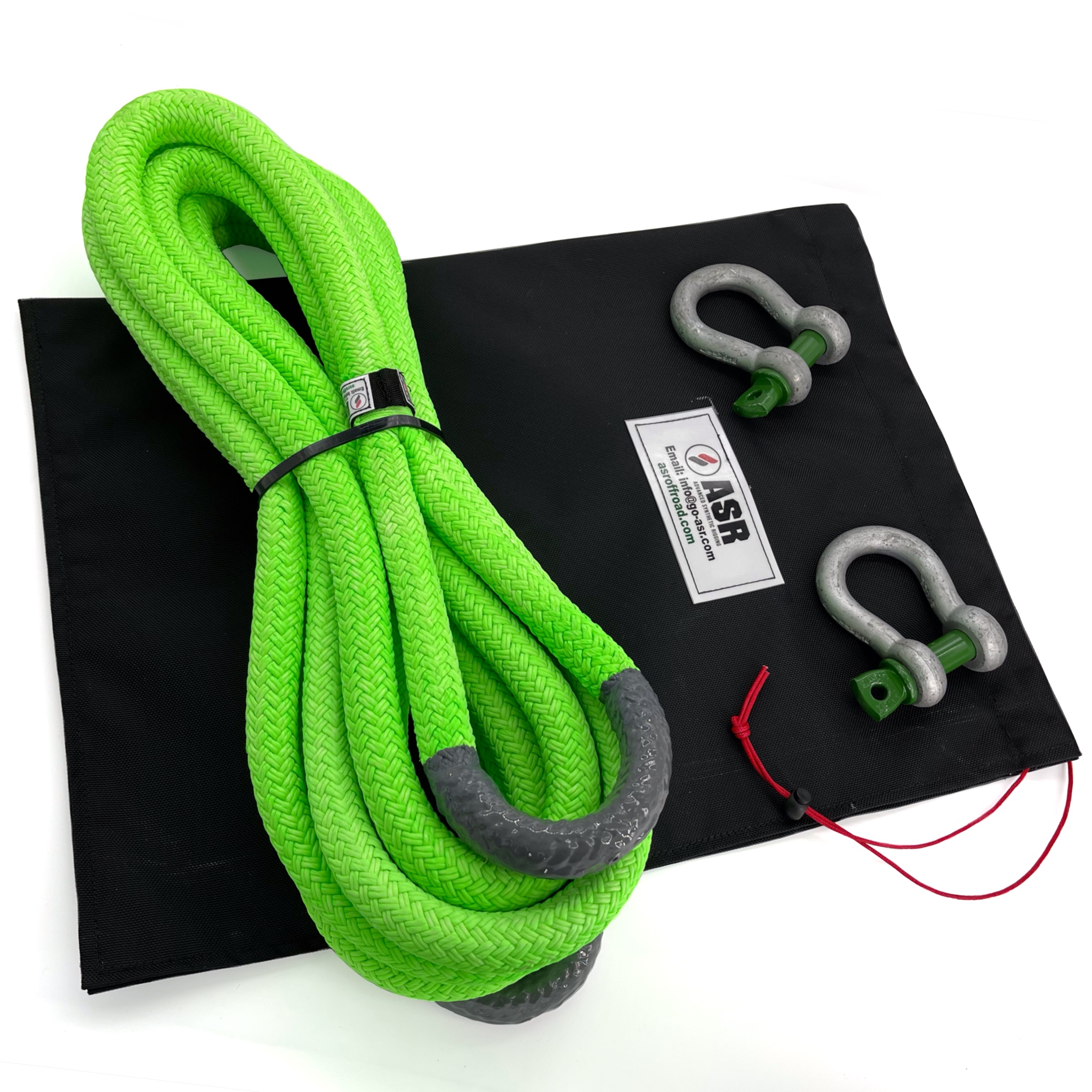 7/8 Kinetic Element Kit (Kinetic Rope, Soft Shackles, Premium Bag, Gloves,  Guide) - ASR Offroad