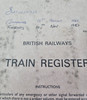 VT 3744 SIGNAL BOX TRAIN REGISTER FROM BLACTHBRIDGE BOX DATED AUG 13th 1983