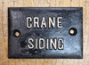 RA 6659 L.N.W.R. CAST IRON LEVER DESCRIPTION PLATE "CRANE SIDING"