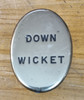RA 7007  G.W.R. SMALL BRASS OVAL "UP WICKET" PLATE
