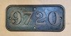 RA 7014  G.W.R. CAST IRON CABSIDE PLATE FROM AN 0-6-0 PANNIER TANK NO 9720