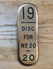 RA 7230  G.W.R BRASS LEVER PLATE NO 19 EX MINETY & ASHTON KEYNES