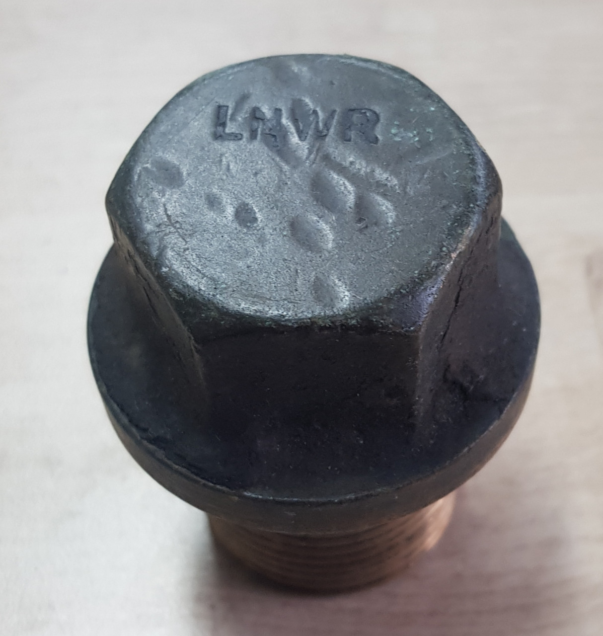 VT 4867J . L.N.W.R. STAMPED  VALVE OR BOILER BRONZE PLUG.