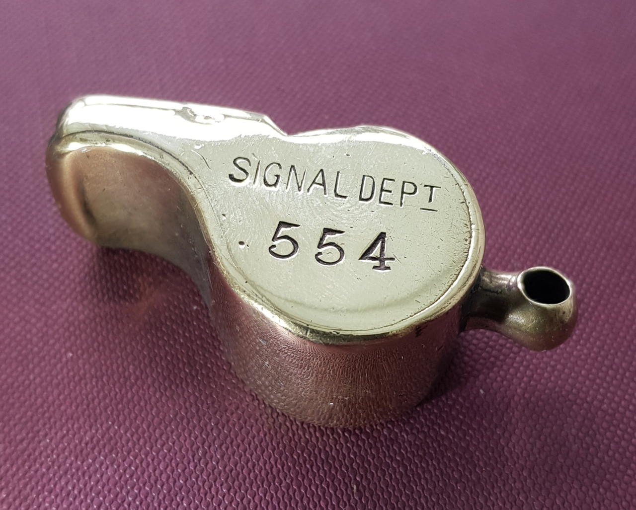 VT 4740. G.W.R. SIGNAL DEPT "ACME THUNDERER" BRASS WHISTLE NO 554.