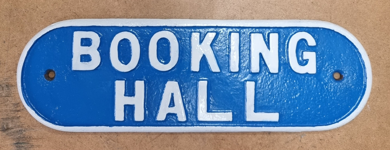 RA 6643  L.N.E.R. CAST IRON "BOOKING HALL" PLATE