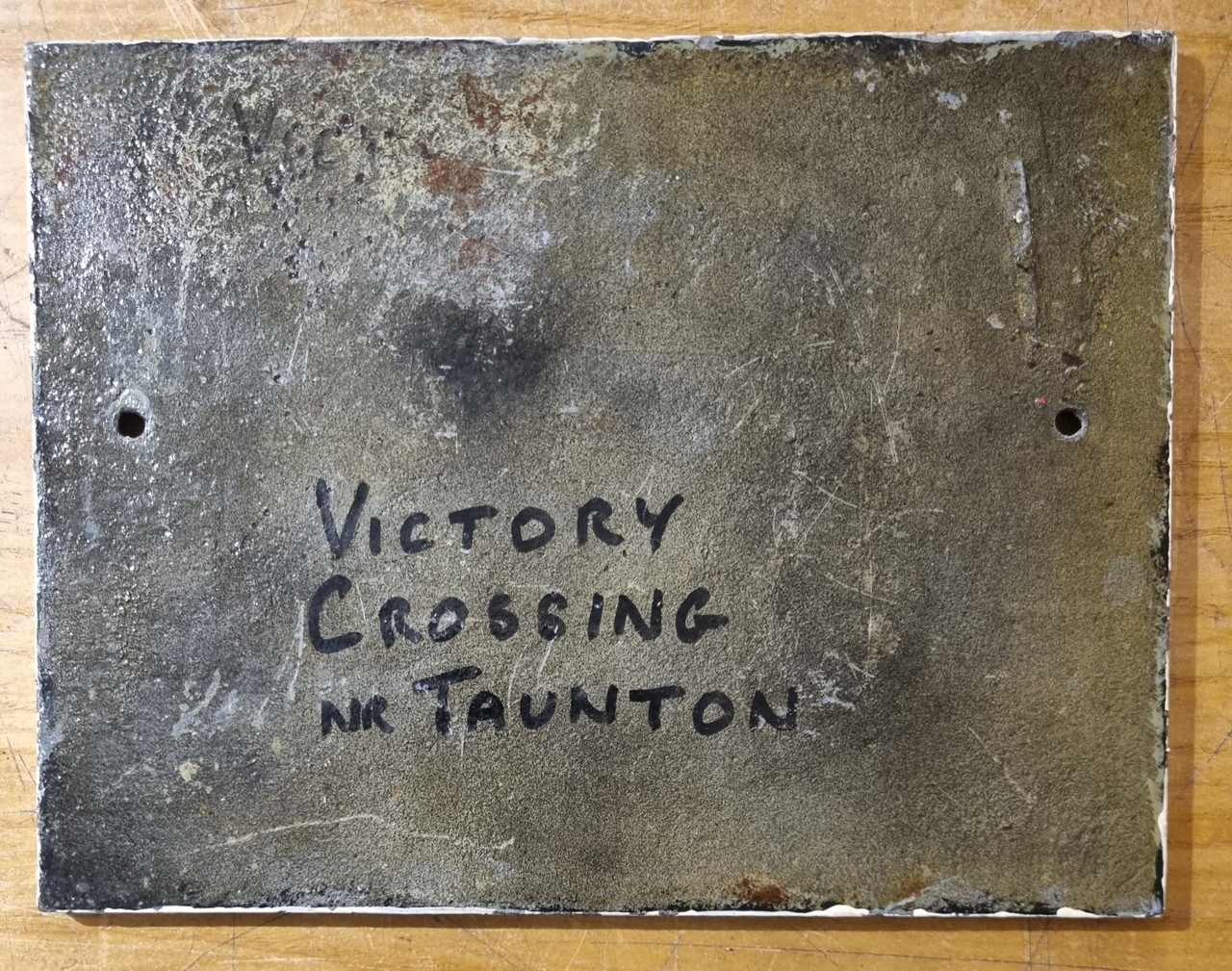 RA 6724  G.W.R. RARE VERSION "IS" SIGNAL BOX DOOR NOTICE EX  VICTORY CROSSING , TAUNTON