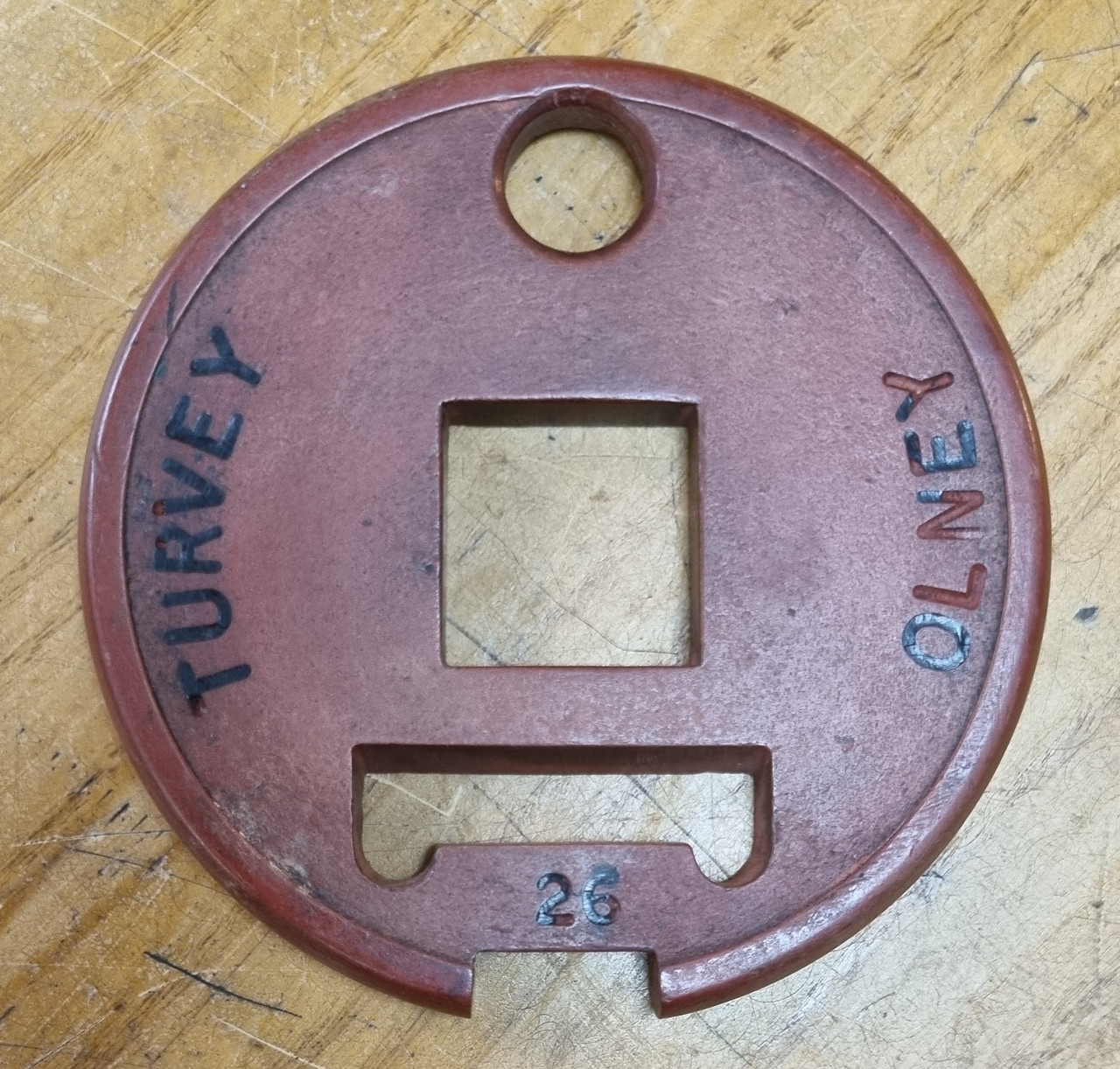 RA 7446 TYERS NO 6 FIBRE TABLET RARE SECTION" TURVEY-OLNEY"