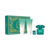 SET VERSACE 4PC CRYSTAL EMERALD POUR FEMME 3.0 EDP+3.4 SG+3.4 BL+0.17 EDP MINI (W) HARD BOX