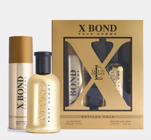 SET LO LOUIS OLIVIER 2PC X BOND GOLD 3.4 EDP+6.8 EDP (M) SOFT WINDOW BOX