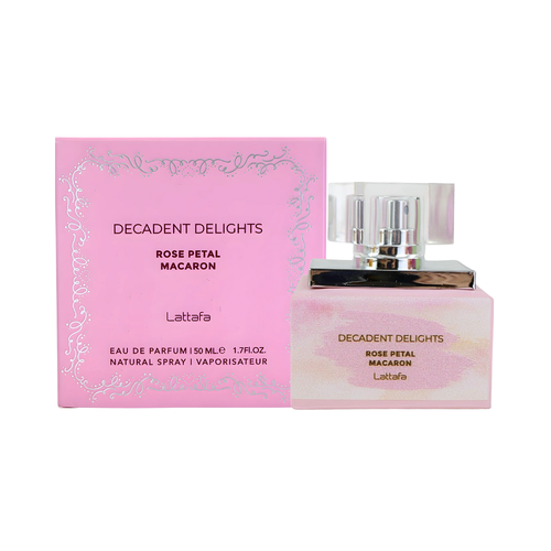 LATTAFA DECADENT DELIGHTS ROSE PETAL MACARON 1.7 EDP (W)