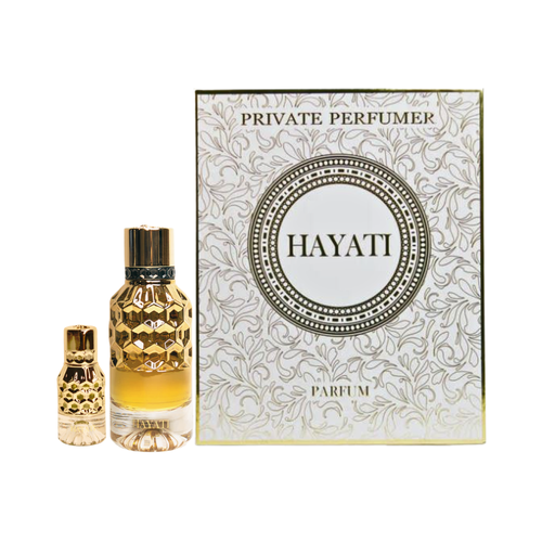 SET PP PRIVATE PERFUMER 2PC EL HAYATI 3.3 PARFUM+0.18 PERFUMED OIL (U) HARD BOX
