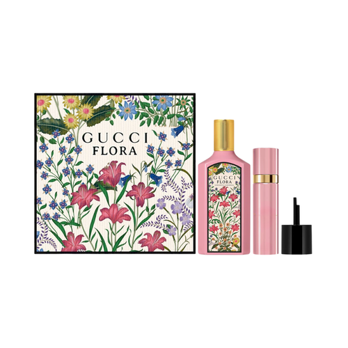 SET GUCCI 2PC FLORA GORGEOUS GARDENIA 3.4 EDP+0.34 EDP REFILLABLE SPRAY (W) HARD BOX