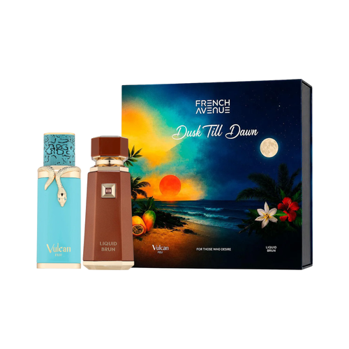 SET FA FRENCH AVENUE 2PC DUSK TILL DAWN 3.4 EDP VULCAN FEU+LIQUID BRUN (U) HARD BOX