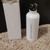 BANANA REPUBLIC WHITE ALUMINUM 17 OZ WATER BOTTLE WITH CARABINER