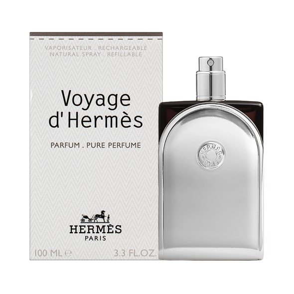 HERMES VOYAGE D'HERMES PURE PERFUME 3.3 PARFUM (U) REFILLABLE