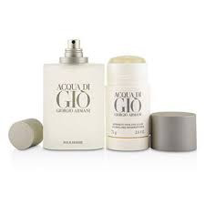 SET GIORGIO ARMANI 2PC ACQUA DI GIO 3.4 EDT+2.6 DEO STICK (M) NO CELLO SOFT BOX TRAVEL COLLECTION