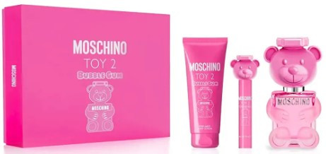 SET MOSCHINO 3PC TOY 2 BUBBLE GUM 3.4 EDT+3.4 BL+0.30 EDT (W) HARD BOX