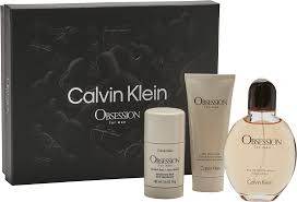 SET CK CALVIN KLEIN 3PC OBSESSION 4.2 EDT+3.3 ASB+2.6 DEO (M) BLACK HARD BOX