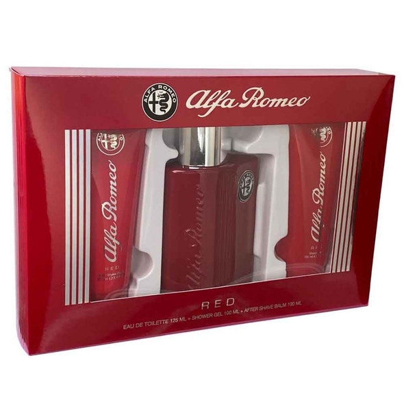 SET AR ALFA ROMEO 3PC RED 4.2 EDT+3.3 SG+3.3 ASB (M) SOFT WINDOW BOX