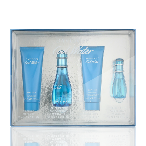 SET DAVIDOFF 4PC COOL WATER 1.7 EDT+2.5 BL+2.5 SG+0.5 EDT SPY (W) DISPLAY BOX