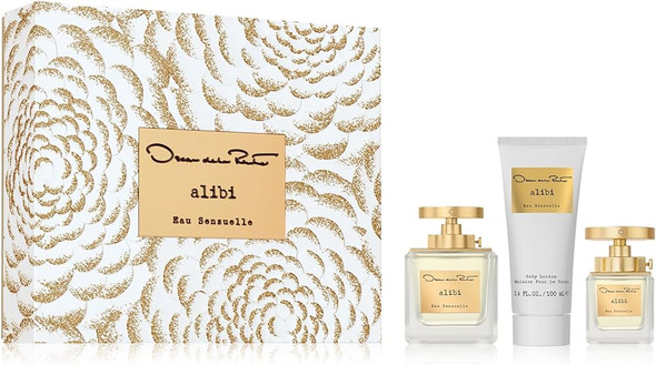 SET ODLR OSCAR DE LA RENTA 3PC ALIBI EAU SENSUELLE 3.4 EDP+3.4 BL+1.0 EDP (W) HARD BOX