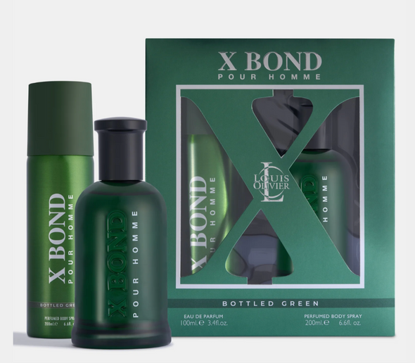 SET LO LOUIS OLIVIER 2PC X BOND GREEN 3.4 EDP+6.8 EDP (M) SOFT WINDOW BOX