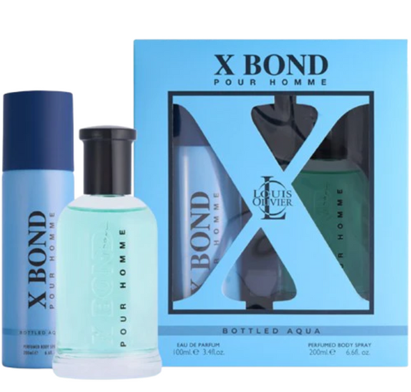 SET LO LOUIS OLIVIER 2PC X BOND AQUA 3.4 EDP+6.8 EDP (M) SOFT WINDOW BOX