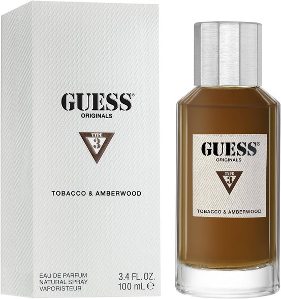 GUESS ORIGINALS TYPE 3 TOBACCO & AMBERWOOD 3.4 EDP (M)