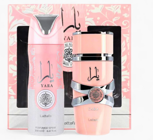 SET LATTAFA 2PC YARA 3.4 EDP+6.8 PERFUMED SPRAY (W) SOFT WINDOW BOX