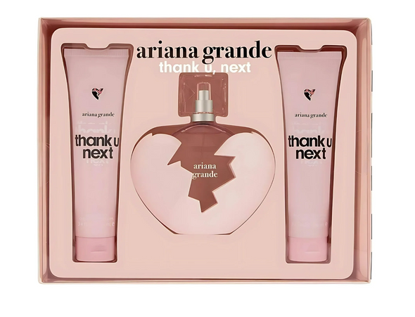 SET AG ARIANA GRANDE 3PC THANK U NEXT 3.4 EDP+3.4 BODY SOUFFLE+3.4 SG (W) HARD BOX 2025 PACKAGING