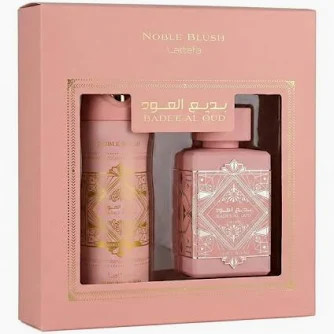 SET LATTAFA 2PC BADE'E AL OUD NOBLE BLUSH 3.4 EDP+6.7 PERFUMED SPRAY (W)