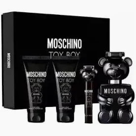 SET MOSCHINO 4PC TOY BOY 3.4 EDP+3.4 SG+3.4 ASB+0.30 EDP SPRAY (M) HARD BOX