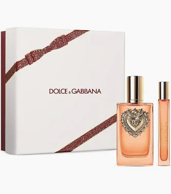SET D&G DOLCE & GABBANA 2PC Q 3.3 PARFUM+0.33 EDP SPRAY (W) RED WHITE HARD BOX