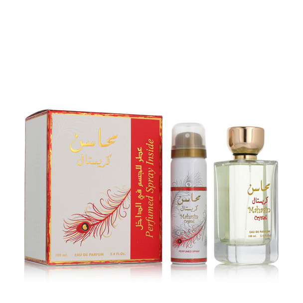 LATTAFA MAHASIN CRYSTAL 3.4 EDP+FREE 2.5 DEO SPRAY (W)