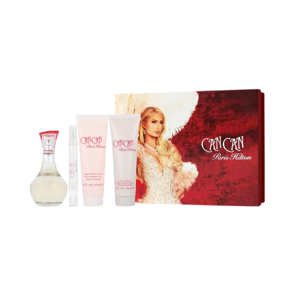 SET PH PARIS HILTON 4PC CAN CAN 3.4 EDP+3.0 BL+3.0 SG+0.34 EDP (W) HARD BOX