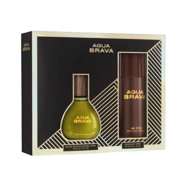 SET AP ANTONIO PUIG 2PC AGUA BRAVA 3.4 EDC+5.1 DEO SPY (M) WINDOW SOFT BOX